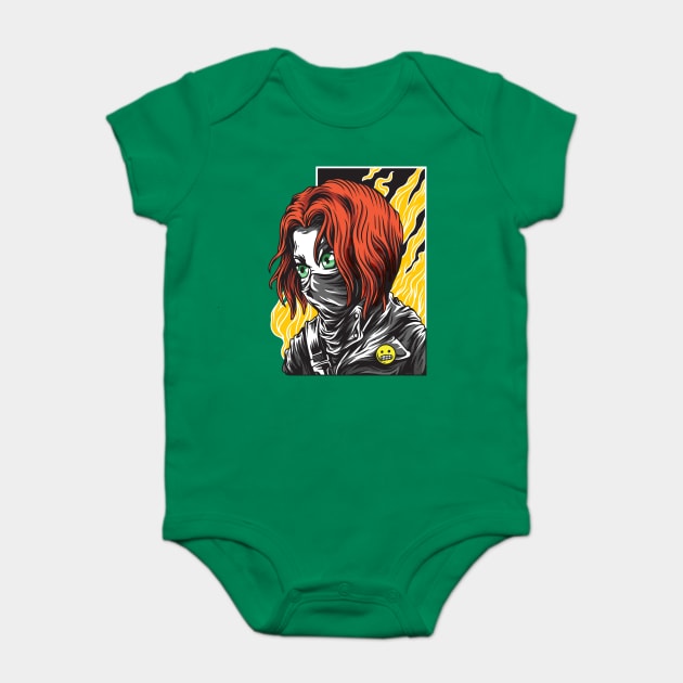 Chica Anime Peliroja Baby Bodysuit by creative